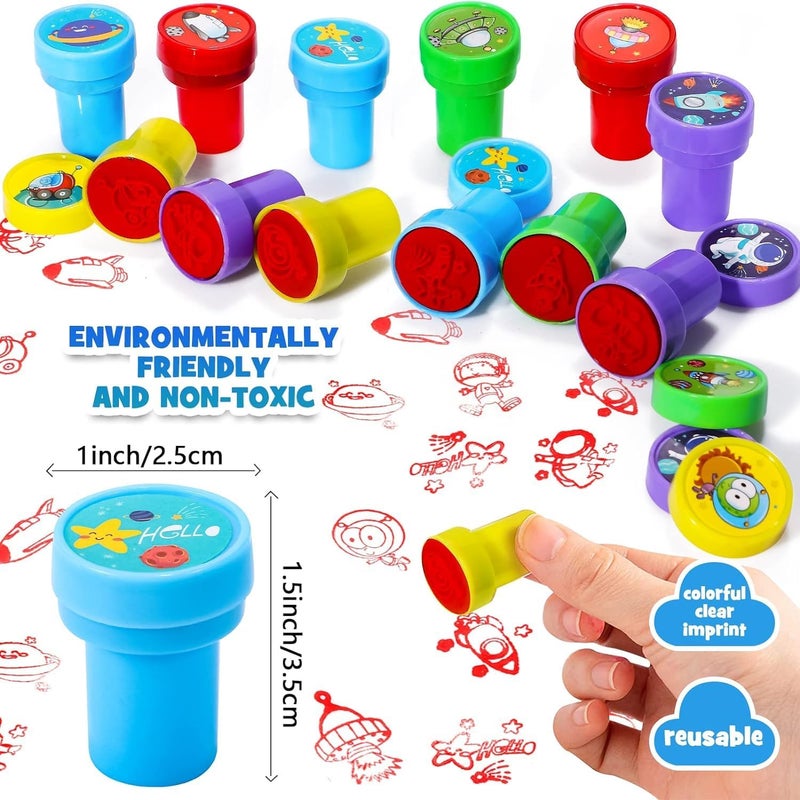 Beauenty 144 Pcs Space Party Favors Supplies - Space Toys, Slap Bracelets, Tattoo Stickers, Helicopter Keychains, and Gift Bag Accessories for Kids' Birthday Parties - Image 3